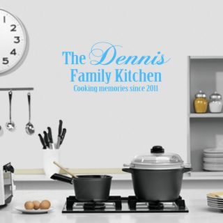   Family Kitchen Wall Sticker Decal Transfer  Colour & Size Options