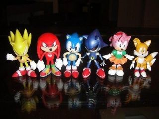 Lot of 6 Sega Sonic the Hedgehog Action Figures