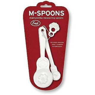 Fred and Friends Fred M Spoons Measuring Spoons 1/4 , 1/2 , and 1 