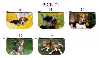 Beagle Dog Puppy Puppies A E Mini Coin Purse #PICK 1