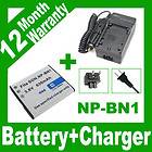 Battery+EU/AU/US Charger for Sony Cyber Shot NP BN1 NPBN1 BC CSN BC 