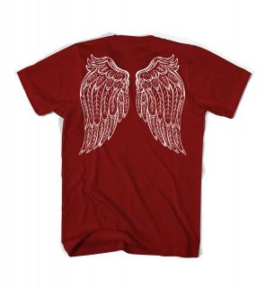 Angel Wings goth metal tattoo vintage feathers new t shirt