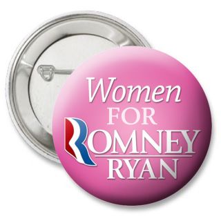 WOMEN for Romney Ryan button (2012 GOP republican Mitt Paul Pin 