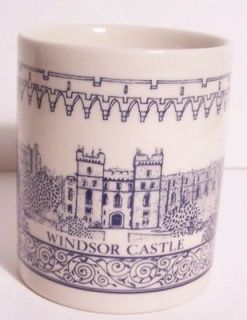 Windsor Castle Blue White Coffee Mug Tea Cup England
