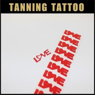 50 Tanning Tattoo Sticker Love Spraytan Salon Lotion Scrapbooking US 