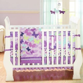 purple ruffle bedding