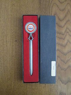 Exxon Letter Opener, Employee Suggestion Award, First Bank & Trust of 