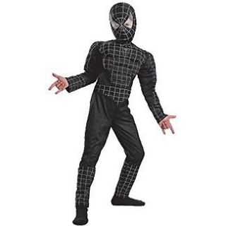 The Amazing Spider Man Black Muscle Child Costume Size 10 12 Disguise 