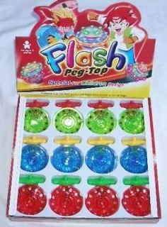 12 pcs Flash Spinning Top with Multi Color LED Light up Party Supply 