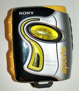 Sony Walkman Sports WM FS111 Cassette/AMFM Radio/MegaBass  WORKS 