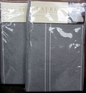   Ralph Lauren JERMYN STREET Grey Large Stripe King Pillow Shams $230