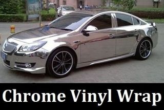 12x60 CHROME Silver Gloss Vinyl Sheet Film Car Wrap Air Release 1x5 ft