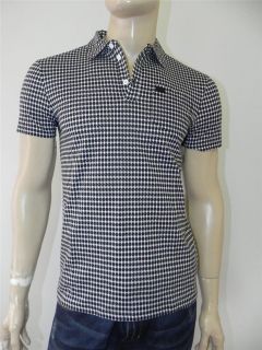 New Armani Exchange AX Mens Slim/Muscle Fit Houndstooth Polo Shirt