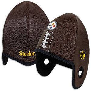 Pittsburgh STEELERS Faux Leather Football shaped Helmet Head HAT 