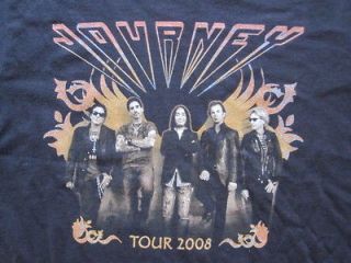JOURNEY 2008 US TOUR BLACK SMALL T SHIRT USED IN EXCELLENT CONDITION