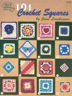 101 Crochet Squares by Jean Leinhauser 1996, Paperback