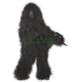 Kids Ghillie Suit   L/XL – Black Ops   Complete 4pc   Voodoo 