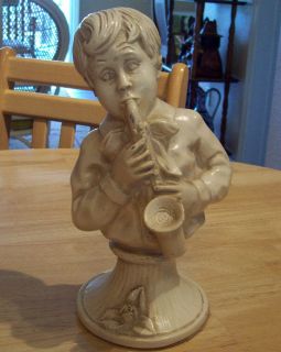 Universal statuary corp. Boy playing sax resin bust 71