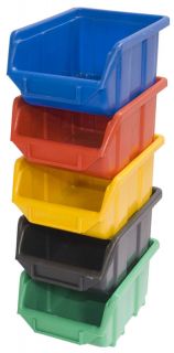 Storage bins choice of 4 sizes, 5 colours, workshop, bin for hanging 