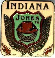   1989 INDIANA JONES FEDORA HAT & WHIP INDY LE SHIELD PIN HARD TO FIND