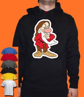 SNOW WHITE AND THE SEVEN DWARFS GRUMPY HOODIE UNISEX ALL SIZES COLOURS 
