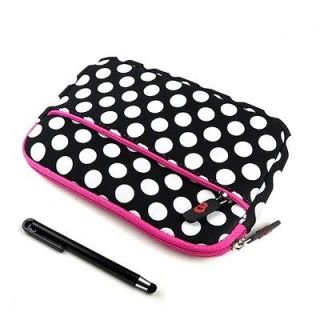   CL1100 Android Tablet Polka Dots Case Cover Sleeve w Stylus Pen