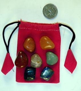 Chakra Tumbled Stone Set with Pouch Reiki Energy Healing Tools