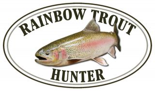 Rainbow Trout Fishing Sticker Fly Fish Hunter Decal