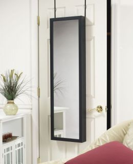 Jewelry Armoire with Dressing Mirror Door Hang or Wall Mount Jewelry 