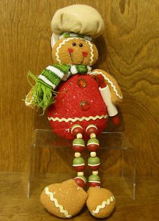 Shelf Sitter #C0729A PLUSH GINGERBREAD MAN w/ ROLLINGPIN, 14 Transpac 