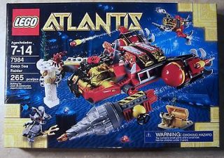   BOX LEGO 7984 ATLANTIS SET DEEP SEA RAIDER NIB SUBMARINE DIVER 265PC