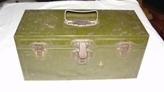 1940s Union Utility Chest Metal Fishing Tackle Box