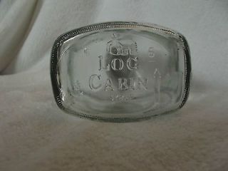 Vintage Clear Log Cabin Syrup 1776 Bicentenial Bottle with Screw on 