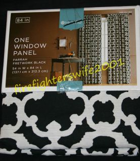 Home for Target FARRAH FRETWORK window panel BLACK 54x84 nwot *one 