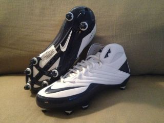 Nike Super Speed D 3/4 Mens Football Cleats White/Navy $95