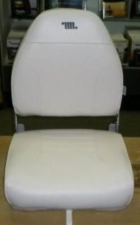 WISE DELUXE HIGH BACK BOAT SEAT, WHITE WITH SWIVEL
