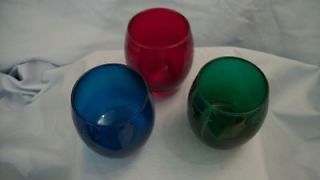 PARTYLITE HOLIDAY TEALIGHT TRIO #P7259 GREEN, BLUE & RED