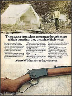 1973 MARLIN 39A RIFLE Vintage Print Hunting AD Magazine Advertisement