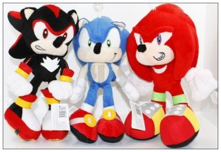   the Hedgehog 10 Shadow The Hedgehog Knuckle Sonic Plush Toy Doll Lot3