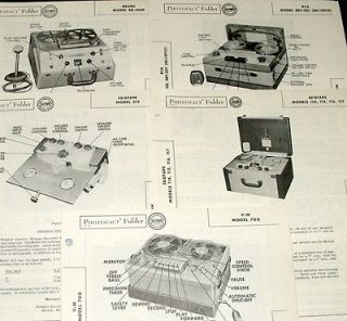 Tape Recorder Photofacts BRUSH BK 455P RCA SRT 301 EKOTAPE 212 117 V 