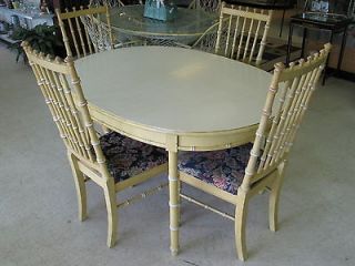   Faux Bamboo Thomasville Dinette Table Dining Hollywood Spindle