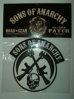 Sons of Anarchy SOA Tv Show Crossed Guns and Skull Shirt Patch
