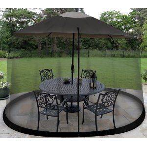 Great NEW Bug Free Outdoor Table Screen 9 Foot Umbrella Garden 