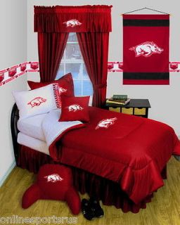 Arkansas Razorbacks 3 Pc Comforter Set   NCAA Locker Room Collection