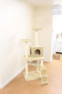 New Beige 57 Cat Tree Condo Furniture Scratch Post Pet House 5777