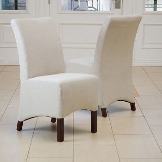 Set of 6 Fabric Upholstered Parsons Armless Dining Side Chairs
