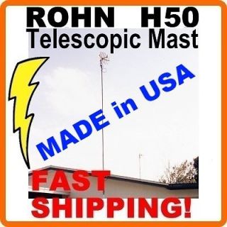   25 ROHN R H50 TELESCOPIC 50 FT FOOT FEET MAST TV ANTENNA MOUNT POLE