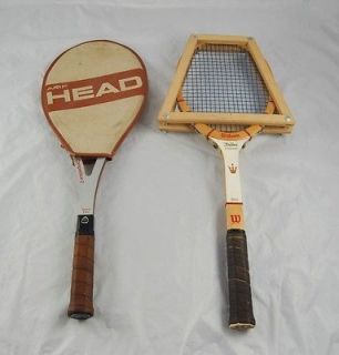 Lot of 2 Vintage Tennis Racquets Head Arthur Ashe Comp Wilson Jack 