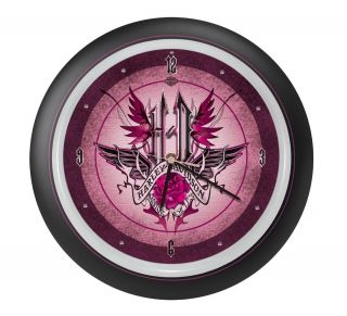 Harley Davidso​n Pink Wings 13 Clock