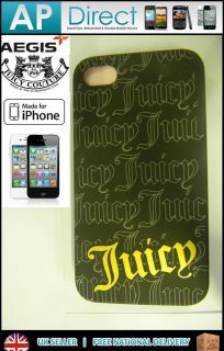 Aegis Brown Juicy Couture Hard Shell Case Cover for iPhone 4 and 4s